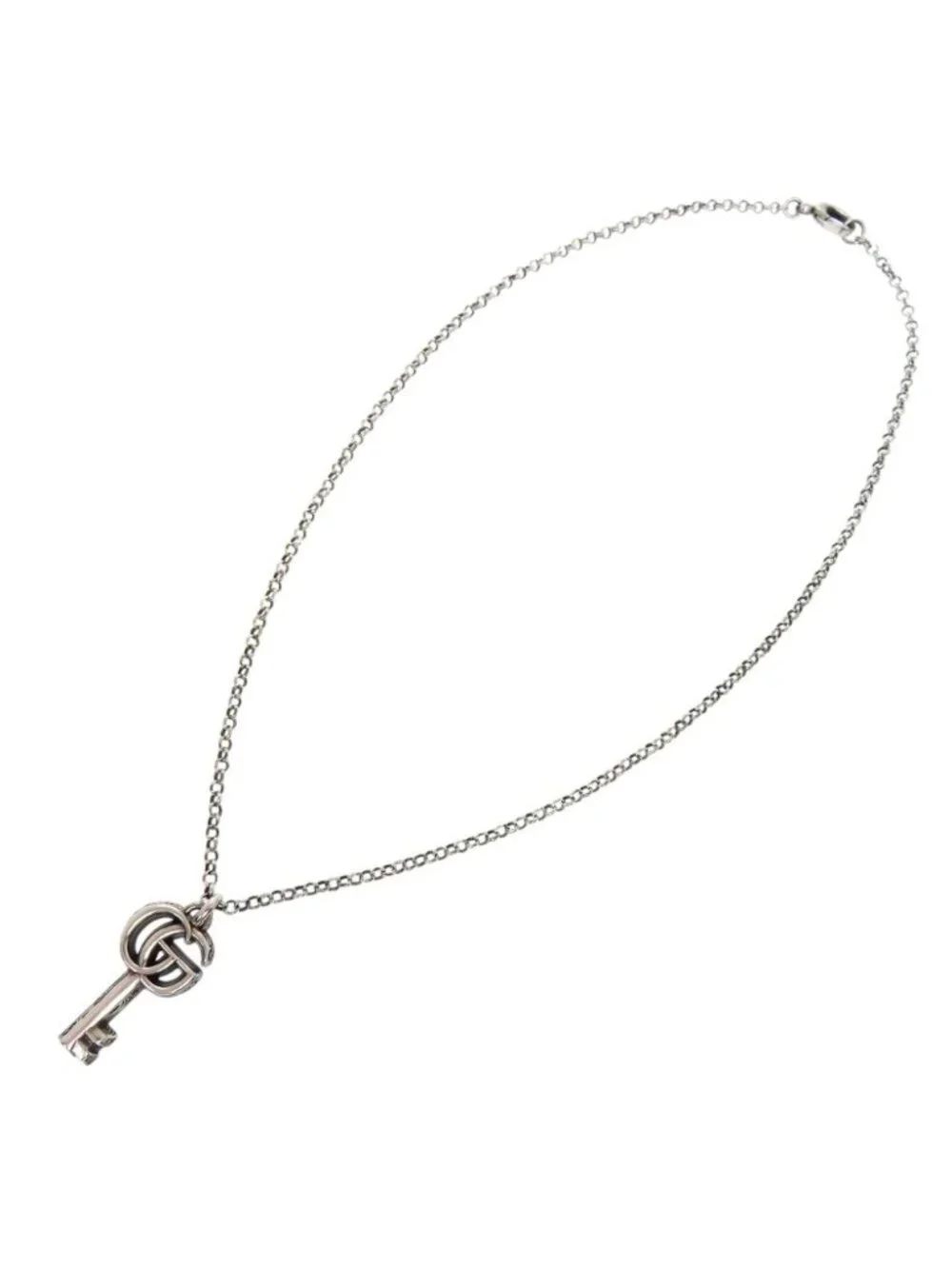 Gucci Arabesque Double Key 925 Sterling Silver Necklace